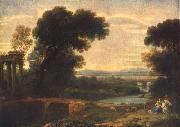 Claude Lorrain Landscape with the Rest on the Flight into Egypt oil painting reproduction
